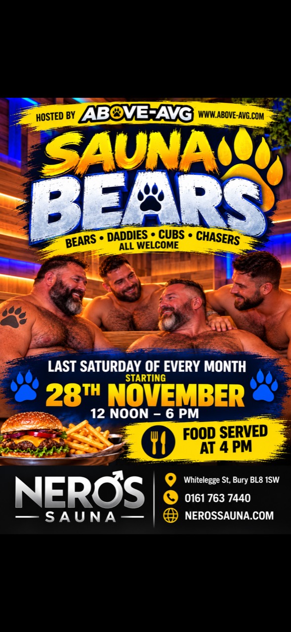 SAUNA BEARS owner-supplied event poster